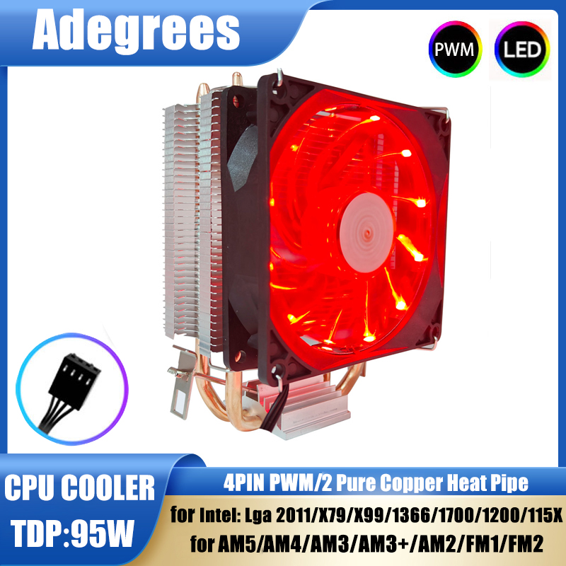 2 Heat-pipes CPU Cooler Tower  - Cpu Heatsink recension och pris