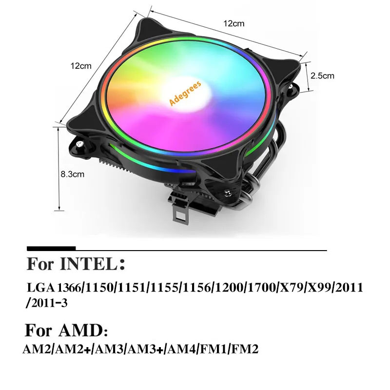 X99 CPU Air Cooler 3Pin/4Pin A - Cpu Heatsink recension och pris