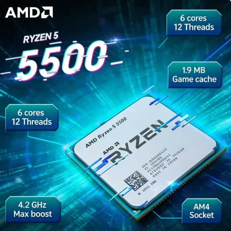 AMD Ryzen 5 5500 Studio Multi  - Cpu Cooler recension och pris