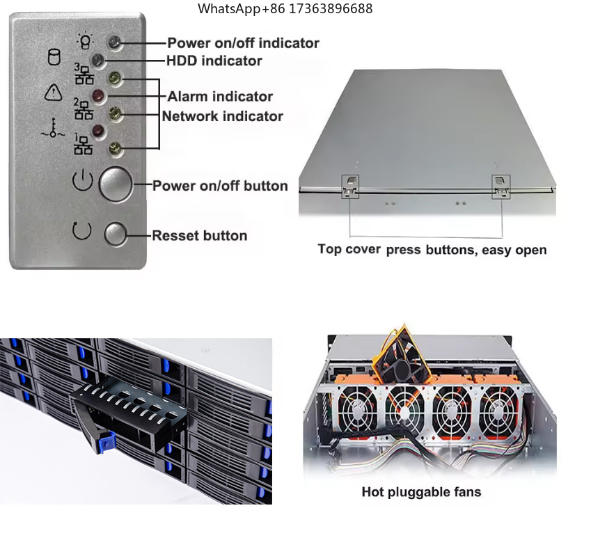 4U Rackmount Server Case 24 Ho - Case Fan recension och pris